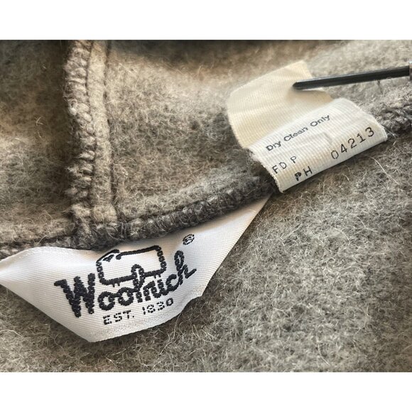 Vintage 80s XL Woolrich Blanket Navajo Aztec Wool Long Jacket Coat USA - Picture 7 of 10